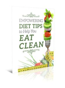 A yellow tape measure, a fork with various vegetables pinned on it for empowering diet tips.
